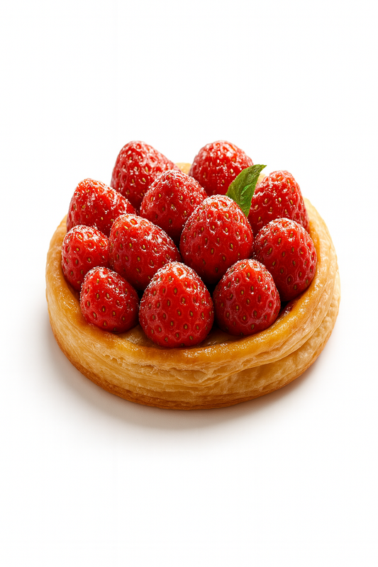 Vanilla And Strawberry Danish